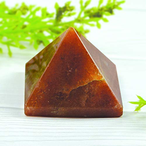 Crystu Natural Red Aventurine Pyramid for Reiki Healing and Crystal Healing Stone Pyramid Size 30-35 mm (Color : Red) Pack of 1 pc - Image 1