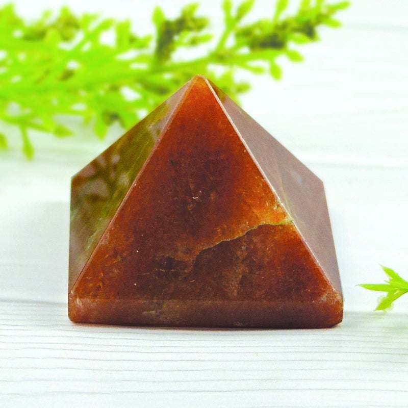 Crystu Natural Red Aventurine Pyramid for Reiki Healing and Crystal Healing Stone Pyramid Size 30-35 mm (Color : Red) Pack of 1 pc - Image 5