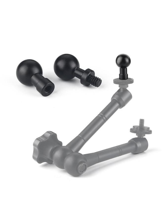 Generic 1/4 Screw Turn 17mm Ball Head Mobile Phone Bracket Connecting Rod Universal Rotating Ball Photography Pan/tilt Tripod Accessories-Body Color:(1/4 Female Port) To 17mm Ball Head  - Image 4