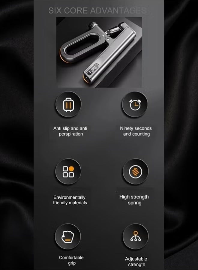 Bukela Hand Grip Strengthener Trainer,10-120kg Adjustable Hand Exerciser,Hand Forearm Gripper Strengthener with Smart Counting and Automatic Timing for Muscle Building and Injury Recover for Workout Exercise - Image 3