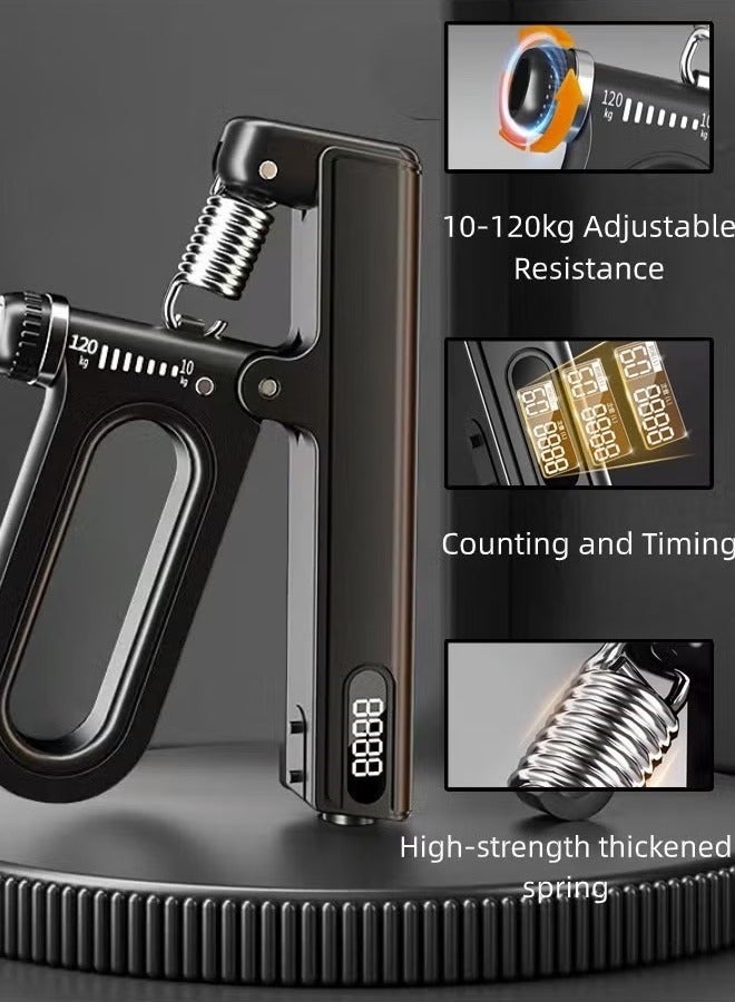 Bukela Hand Grip Strengthener Trainer,10-120kg Adjustable Hand Exerciser,Hand Forearm Gripper Strengthener with Smart Counting and Automatic Timing for Muscle Building and Injury Recover for Workout Exercise - Image 2