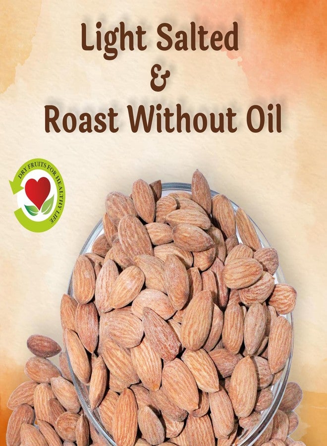 SRC CREATIONS Roasted Almonds 250g | Dry Fruits- Badam| Perfectly Roasted & Lightly Salted Nuts | Crunchy, Healthy & Delicious| Anywhere & Anytime Healthy Nuts| Almonds From California| Rich Source of Protein & Energy - Image 3