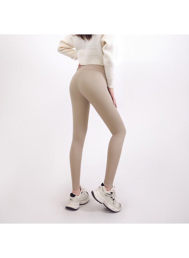 pincai High-Waisted Thin Fleece Barbie Pants, No Visible Panty Line, Basic Versatile Warm Stretchy Slim-Fit Comfortable Base Layer Pants For Autumn And Winter - Image 5