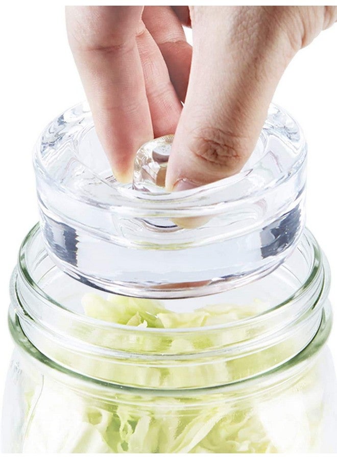 SOLIGT 4-Pack of Fermentation Glass Weights with Easy Grip Handle for Wide Mouth Mason Jars  - Image 1