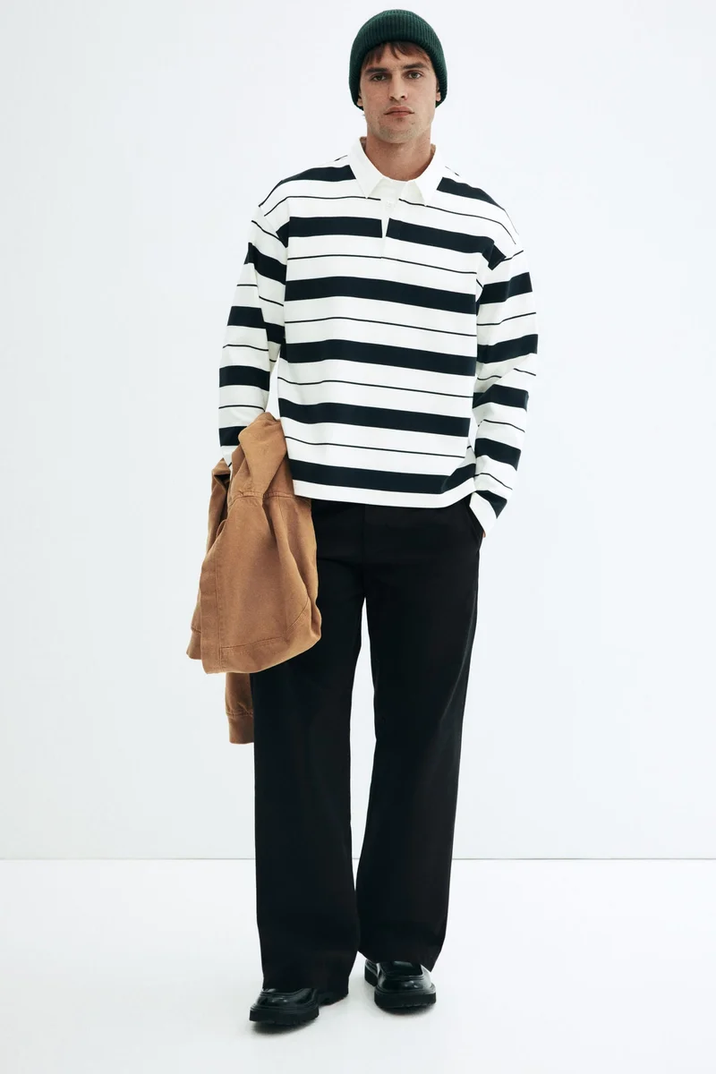 اتش اند ام بنطلون تشينو قطني بقصة مريحة