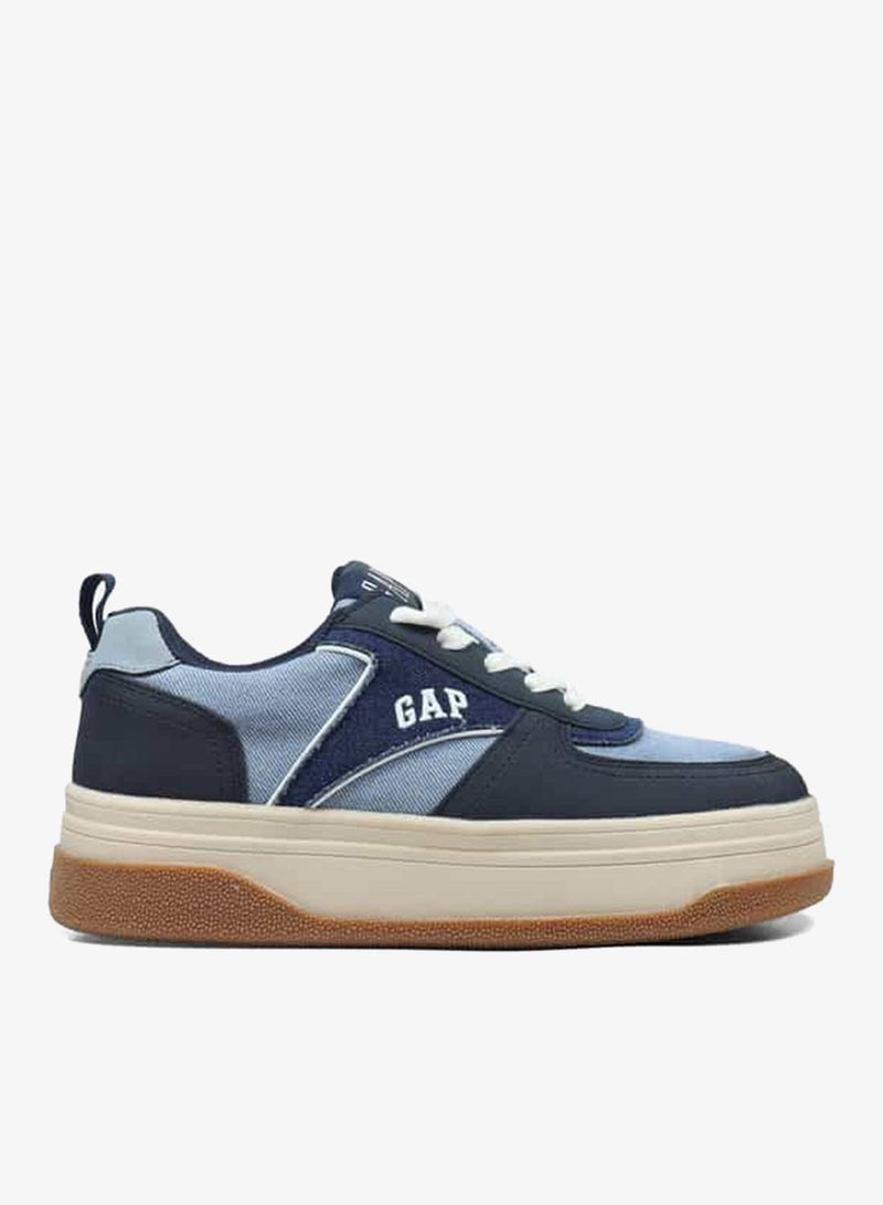 GAP Women's Panelled Low Ankle Sneakers with Lace-Up Closure - Image 1