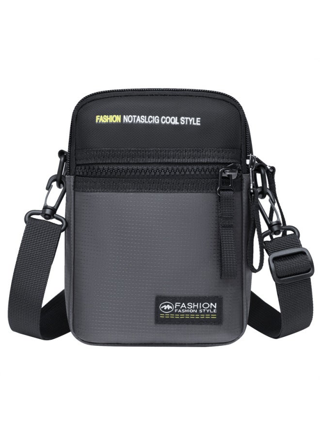 Men's Bag OxFord Cloth Shoulder Bag Men's Crossbody Bag Casual Canvas Bag Men's Bag Backpack Small Bag Business Briefcase-Color:Gray  - Image 1