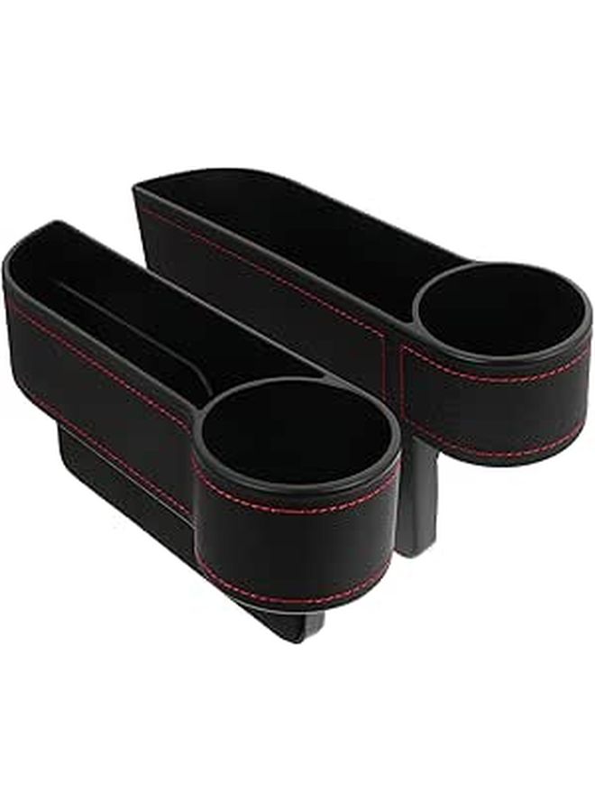 PU Car Seat Gap Filler 2pcs Rhinestone Organizer For Small Items - Image 1