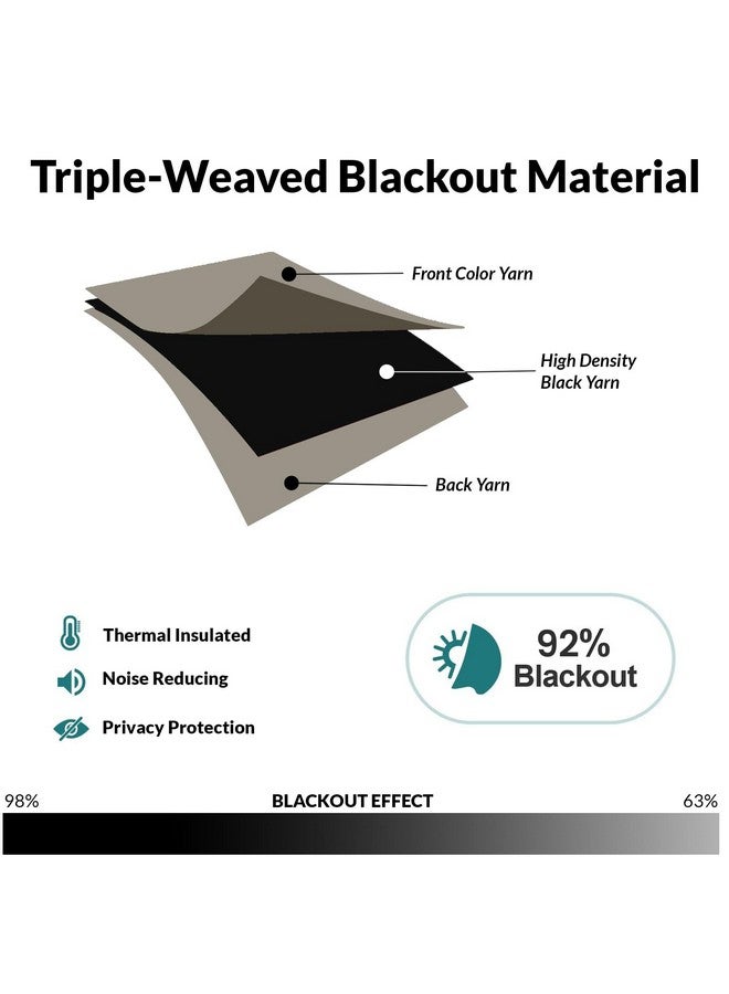 HOMEMONDE ستائر أبواب هوموند 7 أقدام مع عيون ثقيلة من البوليستر 75% ستائر معتمة، لوحات تقليل الحرارة عبوة من 1 - (رمادي إنجليزي صلب) - Image 3