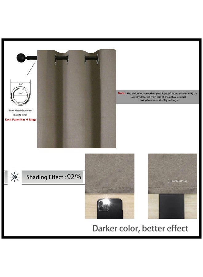 HOMEMONDE ستائر أبواب هوموند 7 أقدام مع عيون ثقيلة من البوليستر 75% ستائر معتمة، لوحات تقليل الحرارة عبوة من 1 - (رمادي إنجليزي صلب) - Image 4