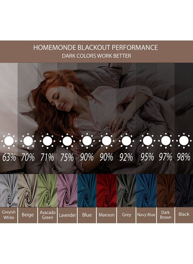 HOMEMONDE ستائر أبواب هوموند 7 أقدام مع عيون ثقيلة من البوليستر 75% ستائر معتمة، لوحات تقليل الحرارة عبوة من 1 - (رمادي إنجليزي صلب) - Image 5