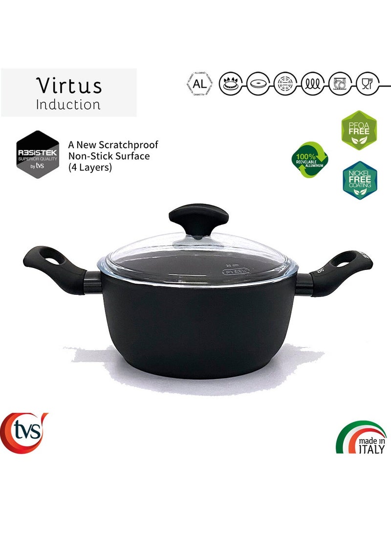 TVS TVS-CASSEROLE 20CM WITH GLASS LID VIRTUS  - Image 1