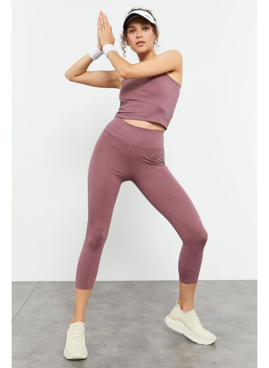 Tommy Life Rose Dusty Women's High Waist Capri-Crop Tank Tights Set - 95284