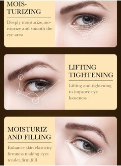 Zozu 24K Gold Hyaluronic Acid Anti-Wrinkle Eye Cream Multi-Effect Eye Cream Moisturizing Eye Protection Anti-Aging  - Image 5