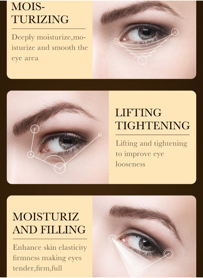 Zozu 24K Gold Hyaluronic Acid Anti-Wrinkle Eye Cream Multi-Effect Eye Cream Moisturizing Eye Protection Anti-Aging  - Image 5