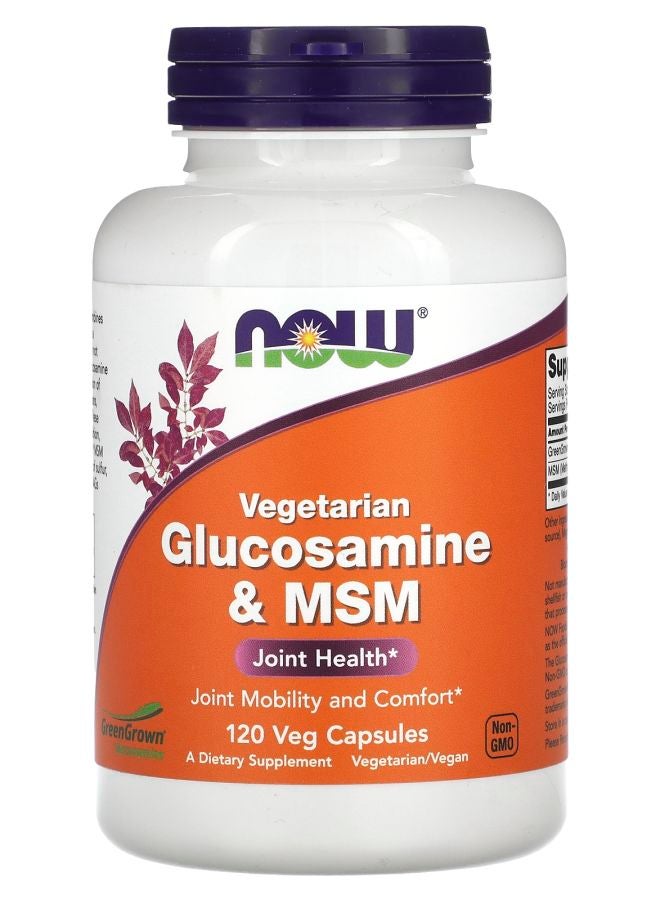 now Vegetarian Glucosamine & MSM 120 Veg Capsules
