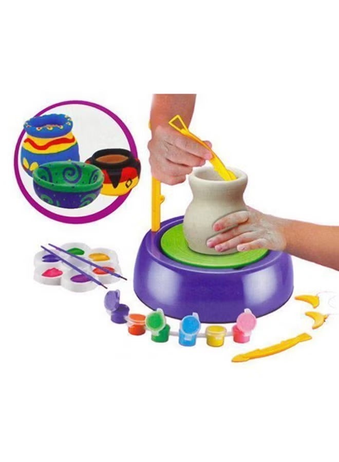 كيوت سنلايت مجموعة عجلات الفخار المكونة من 24 قطعة بسرعتين مميزتين ومتينة وتصميم فريد 24.1 × 7.8 بوصة - Image 4