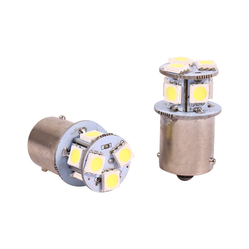 Car Brake Lights 8 White 5050 SMD LED Bulbs - Quick Response Long Lasting BA15S 1156 Universal Fit for Most Vehicles - Image 3