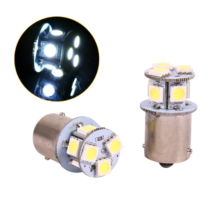 Car Brake Lights 8 White 5050 SMD LED Bulbs - Quick Response Long Lasting BA15S 1156 Universal Fit for Most Vehicles - Image 4