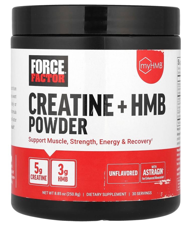 Force Factor Creatine + HMB Powder Unflavored 8.85 oz (250.8 g)
