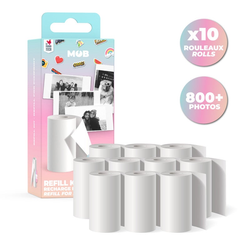 موب مجموعة إعادة تعبئة ورق الطباعة الفوري للكاميرات الفورية، سهلة الاستخدام ومتوافقة مع ملحقات الكاميرا، أداء موثوق وجودة طباعة عالية - Image 1