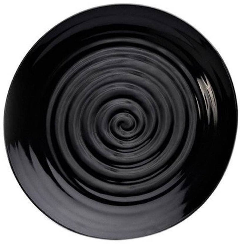 Everbuy® Spiral Melamine Round Quarter Plates (Black) - Pack of 6 - Image 5