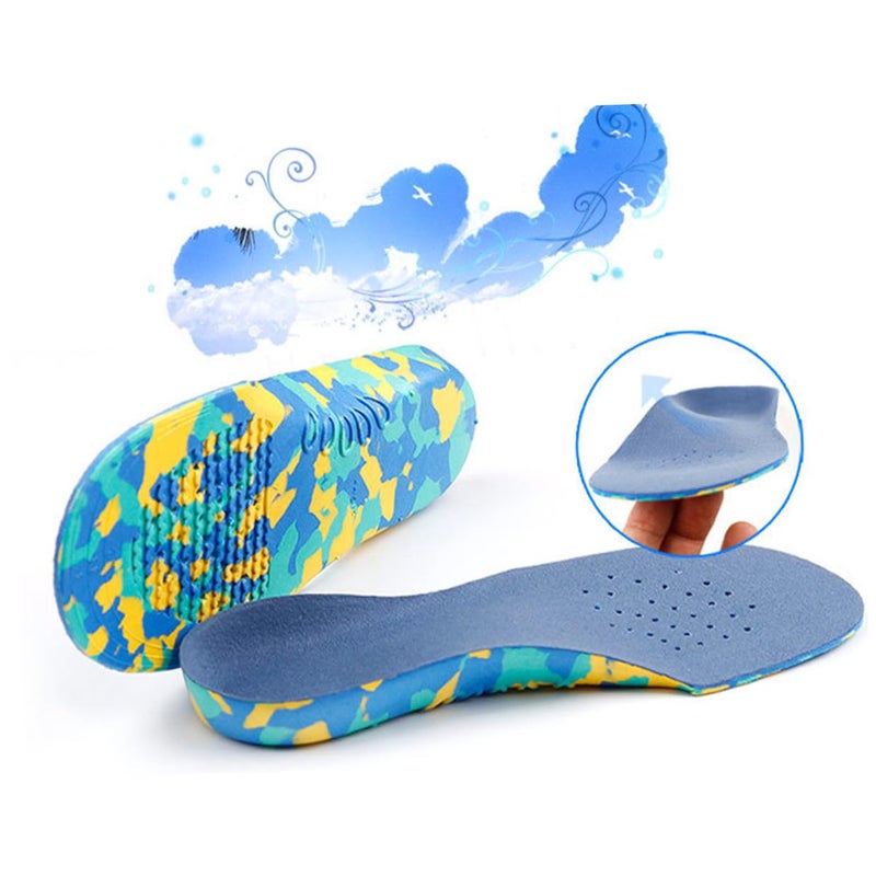 Velour Camouflage Orthotic Insoles Arch Support For Boys Size 29 31 Flat Feet Overpronation - Image 4