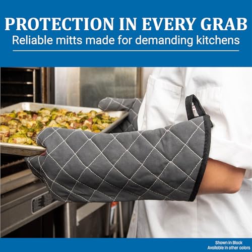 Carlisle Foodservice Products San Jamar Bestguard Oven Mitt with Reinforced Webguard Plus, Cotton, 17 Inches, Black - Image 4