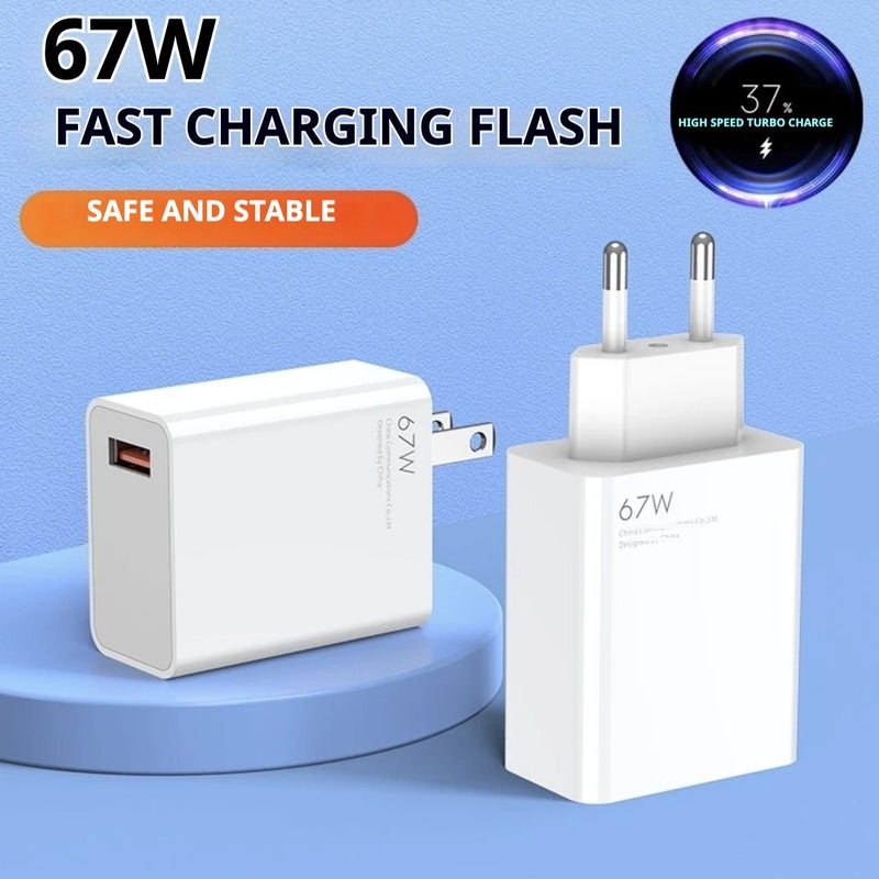 WHALE is compatible with Xiaomi 67W fast charging and includes a 1-meter data cable, a fast charging Type-C power adapter (European standard), and is compatible with Xiaomi Redmi Note 14/14 Pro, Note 13/13 Pro, Redmi 13C/14C/15C, and Xiaomi 15T - Image 3