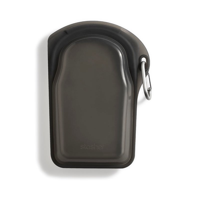 Stasher Stasher Premium Silicone Reusable Food Storage Go Bag Black Microwave Dishwasher Oven and Freezer Safe BPA Free Leakfree Ecofriendly 18 Oz