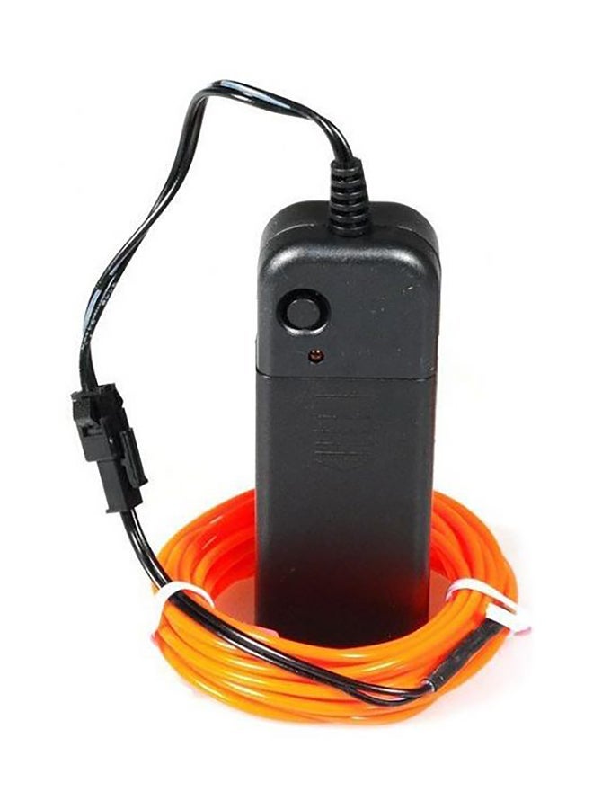 NIBEMINENT LED Flash Neon Wire Rope Tube Light With Controller Orange/Black