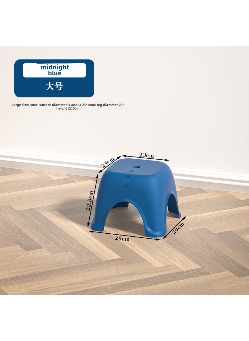 Generic Stackable Bathroom Stool Anti-Slip Large peacock blue 
