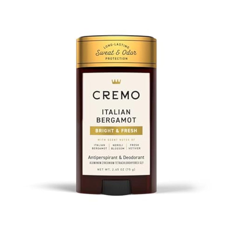 Cremo Italian Bergamot Antiperspirant & Deodorant for Men, 48-hour Sweat and Odor Protection, 2.65oz - Image 1
