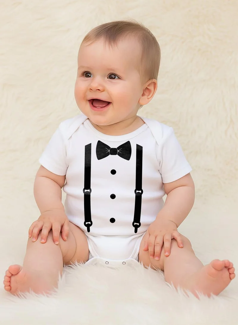 فنكار بودي أطفال أبيض بطبعة توكسيدو من Funkaar