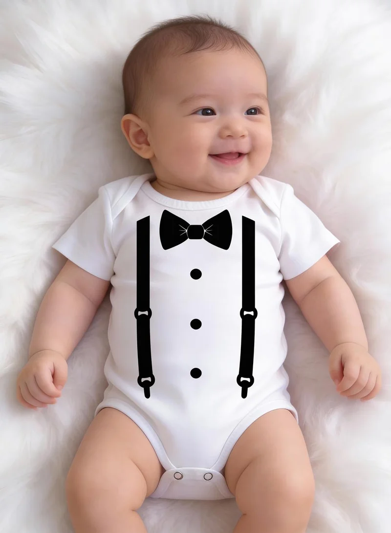 فنكار بودي أطفال أبيض بطبعة توكسيدو من Funkaar