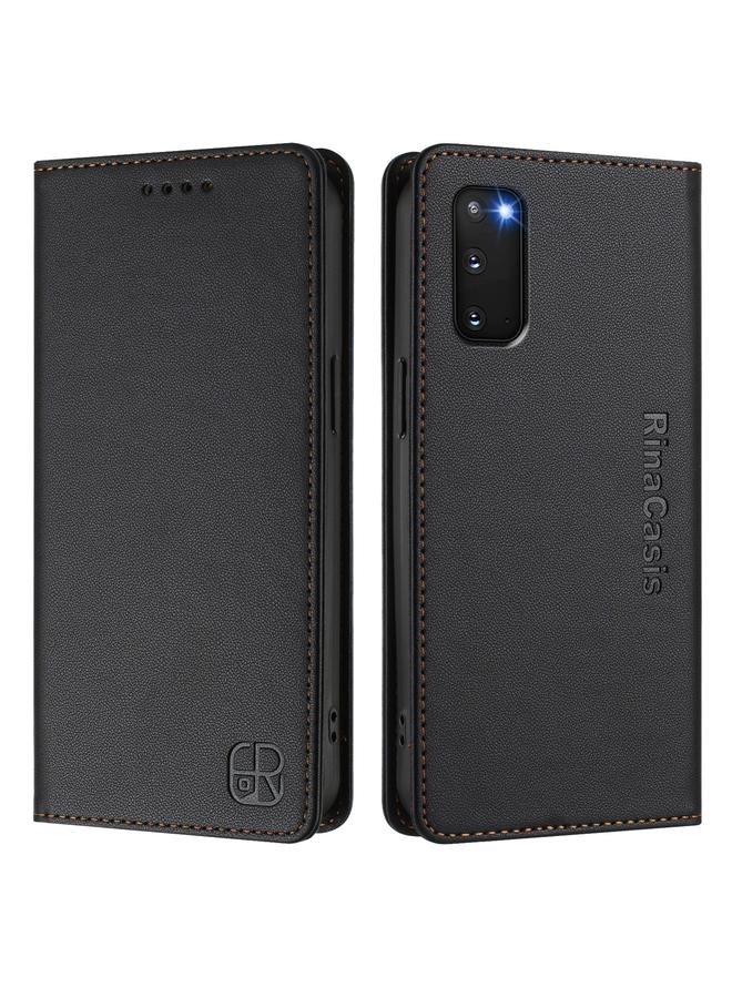 اس-توب جراب هاتف Samsung Galaxy S20 FE RC01 من الجلد ثنائي الطي مع خاصية الشفط المغناطيسي بتقنية RFID - Image 2