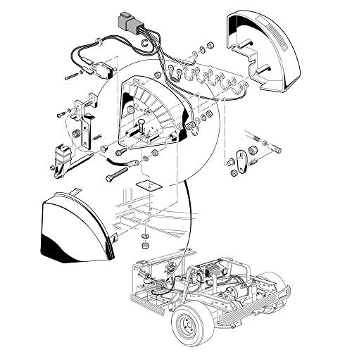 10L0L Golf Cart V-Glide Wiper Switch Assembly Fits for Club Car DS 48 Volt G/E 1998-1999 Replaces OEM # 101932003 - Image 5