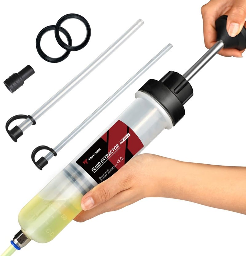 Thorstone Automotive Fluid Extractor Pump, Oil Change Syringe with Hose, Manual Fuel Suction & Filler, Fluid Oil Change Evacuator (7 Oz./0.21 Qt./200 CC) - Image 1