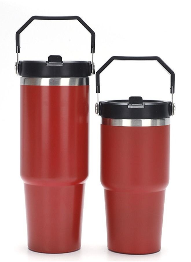 Taiahiro - Stainless Steel Tumbler with Straw, Vacuum Insulated Water Bottle for Home, Office or Car, Reusable Cup with Straw Leakproof Flip - Image 1