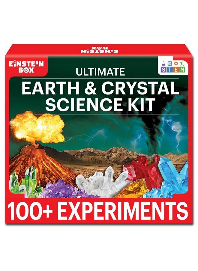 Einstein Box - مجموعة العلوم النهائية للأرض والكريستال | مجموعات العلوم للأطفال من سن 6-14 | مشاريع STEM | العاب تعليمية للذكور والإناث من سن 6-8-10-12-14 | أفكار هدايا للأولاد والبنات | - Image 1