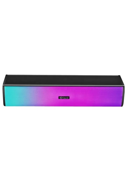 Portable Wireless Speaker , USB Sound Bar with Bluetooth RGB light Speaker, USB 2.0 & AUX Cable, 6W Good Quality, Model i-630