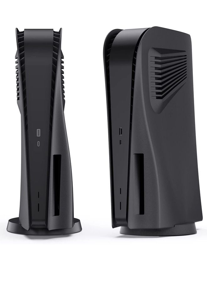 Rock Pow Replacement Shell for PS5 Disc Edition Anti-Scratch Dustproof Protective Cover Face Plates with Cooling Vents for Playstation 5 Disc Edition - Image 1