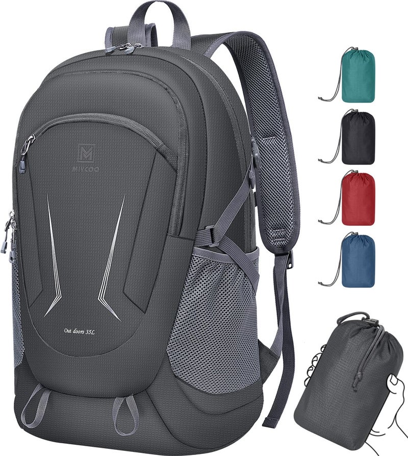 MIYCOO Backpack - Ultra Lightweight Packable Backpack for Travel Camping, Hiking Back Pack Waterproof Foldable Daypack for Men Women Grey - Image 1