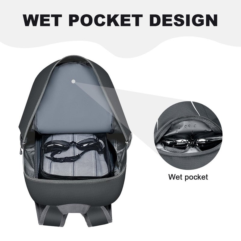 MIYCOO Backpack - Ultra Lightweight Packable Backpack for Travel Camping, Hiking Back Pack Waterproof Foldable Daypack for Men Women Grey - Image 2