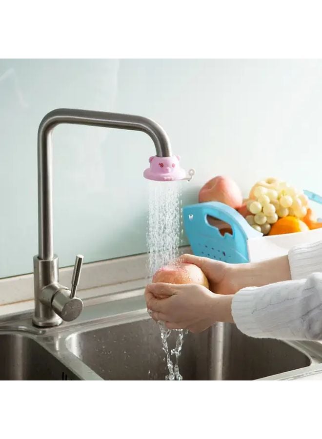 Pink Faucet Splash Saver 360 Rotating Aerator Easy Install Kitchen Bathroom Sink Filter - Image 5