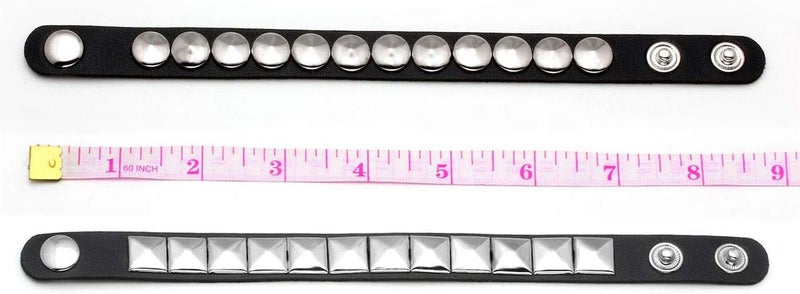 Mafnee Store Leather Cuff Bracelet Punk Bracelet Rock Braided Rivets Wristband for Men Women Adjustable - Image 4
