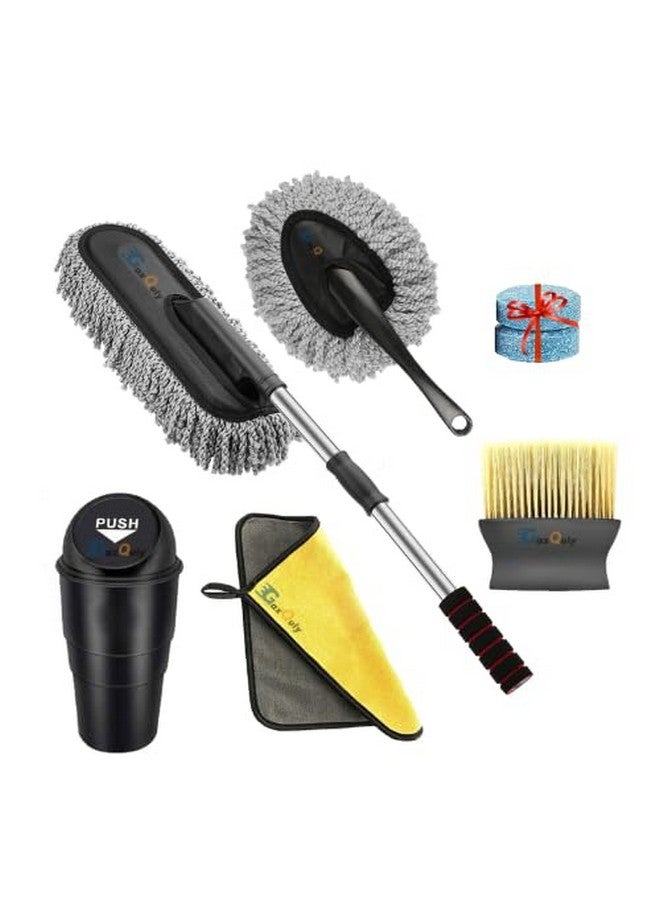 GaxQuly GaxQuly 5 Pcs Microfiber Car Duster Accessories Kit with Scratch & Lint Free Duster || Interior & Exterior Car Cleaning Detailing Best Tools Best for Cars, SUVs, Sedan, Car Cleaning Kit (5)  - Image 1