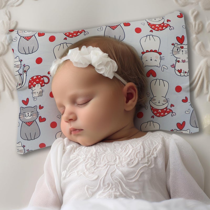 KRADYL KROFT Toddler Pillow with 100% Cotton Removable Cover - 20 X 15 Inches | Children Pillows | Baby Pillows - Catmas - Image 2