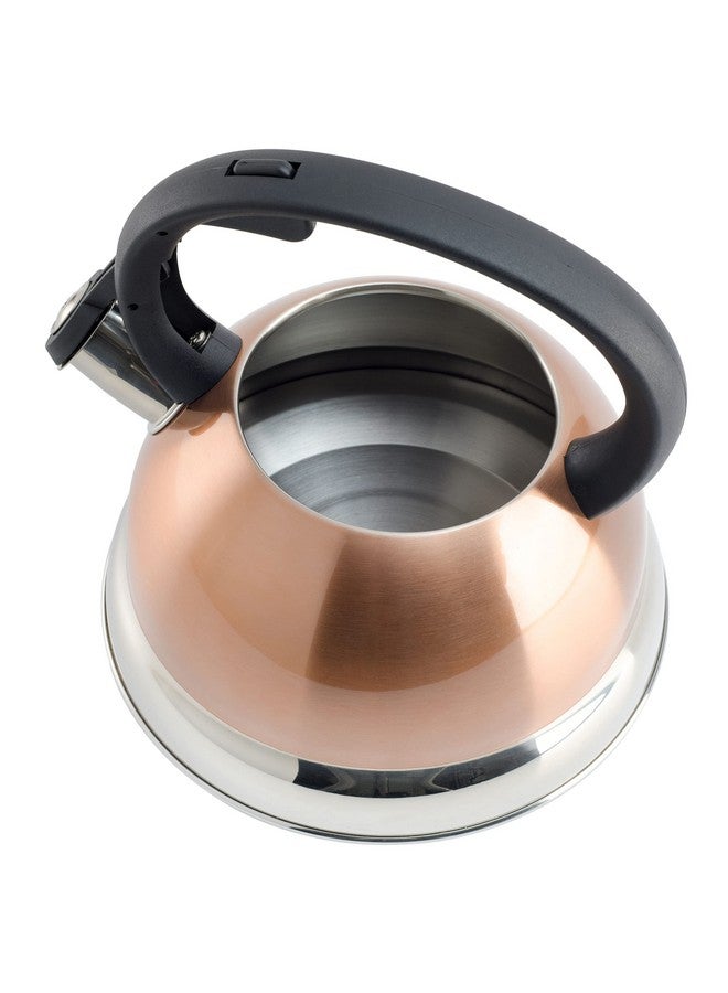 Mr. coffee غلاية شاي مستر كوفي فلينتشاير من الفولاذ المقاوم للصدأ مع مقبض نايلون، سعة 1.75 لتر، نحاسية - Image 4