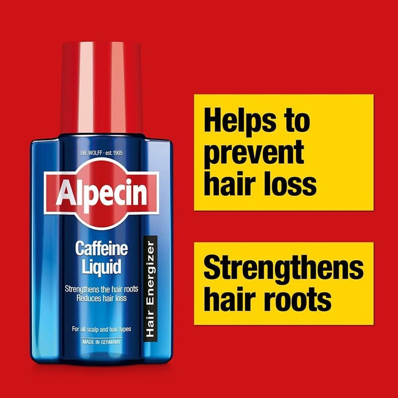 Alpecin Caffeine Liquid Hair Energizer for Reducing Hair Loss (200 ml) - Image 4